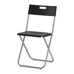 GUNDE - krzesło składane czarny