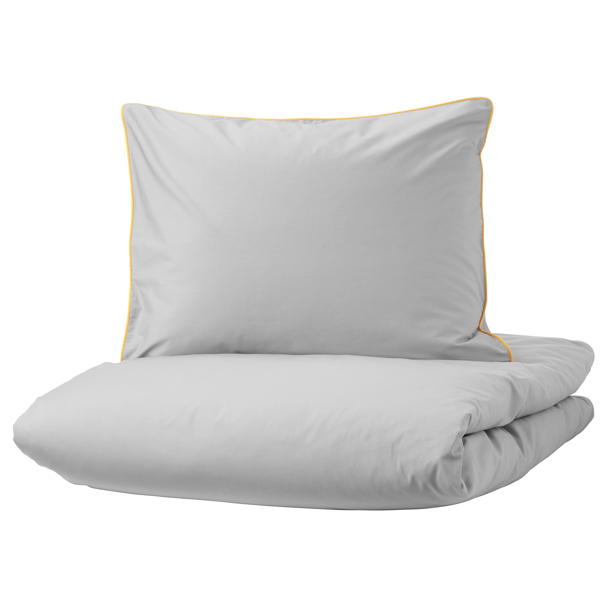 KUNGSBLOMMA - комплект постельного белья серый, желтый