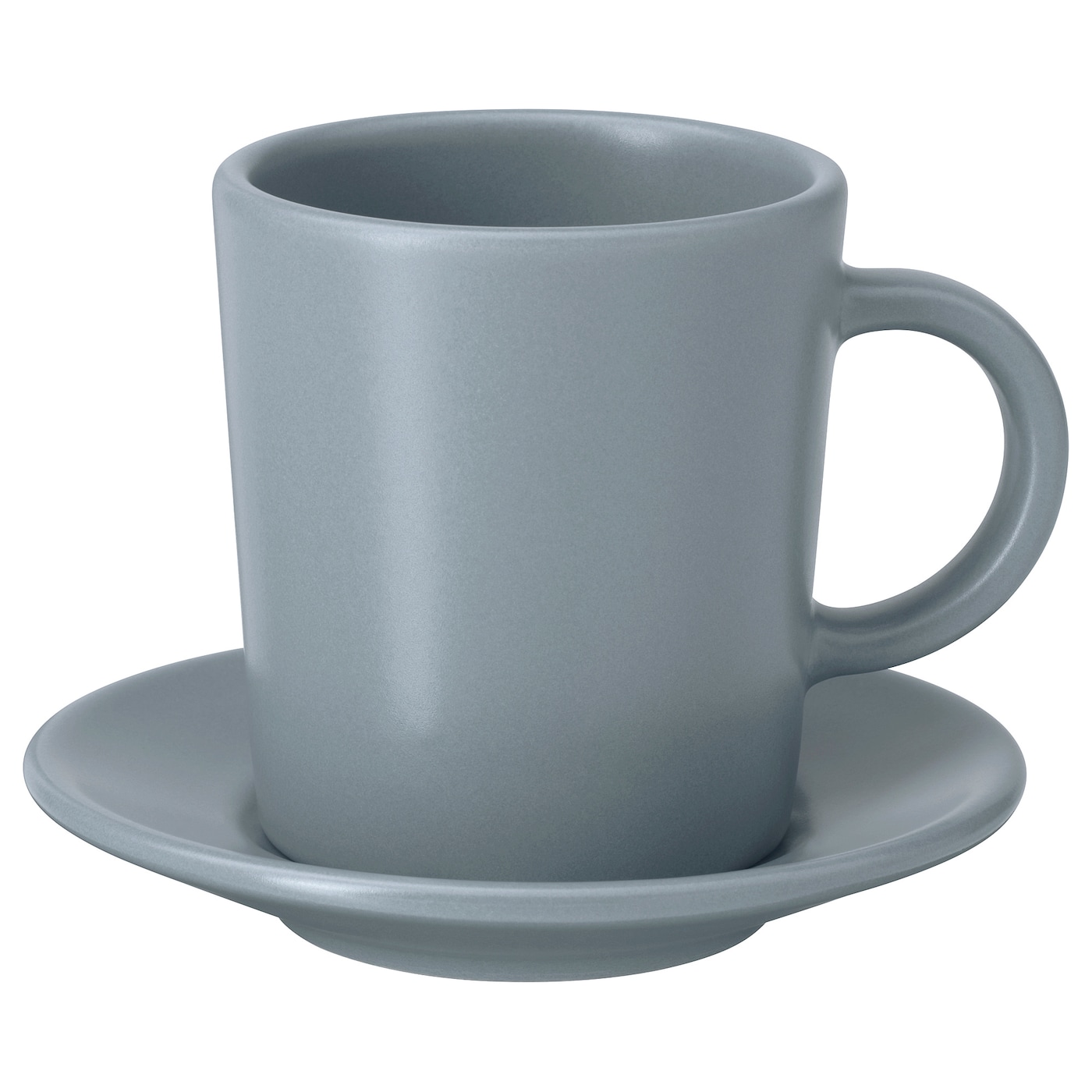 DINERA - чашка с чашей для эспрессо szaroniebieski