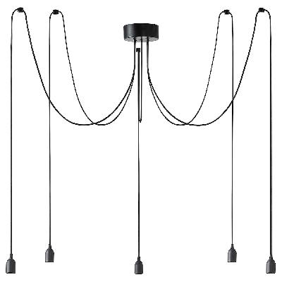 BENGTSBOL - lampa wisząca/5 żarówek czarny