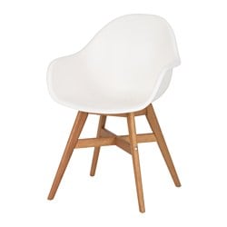 FANBYN - стул с подлокотниками белый