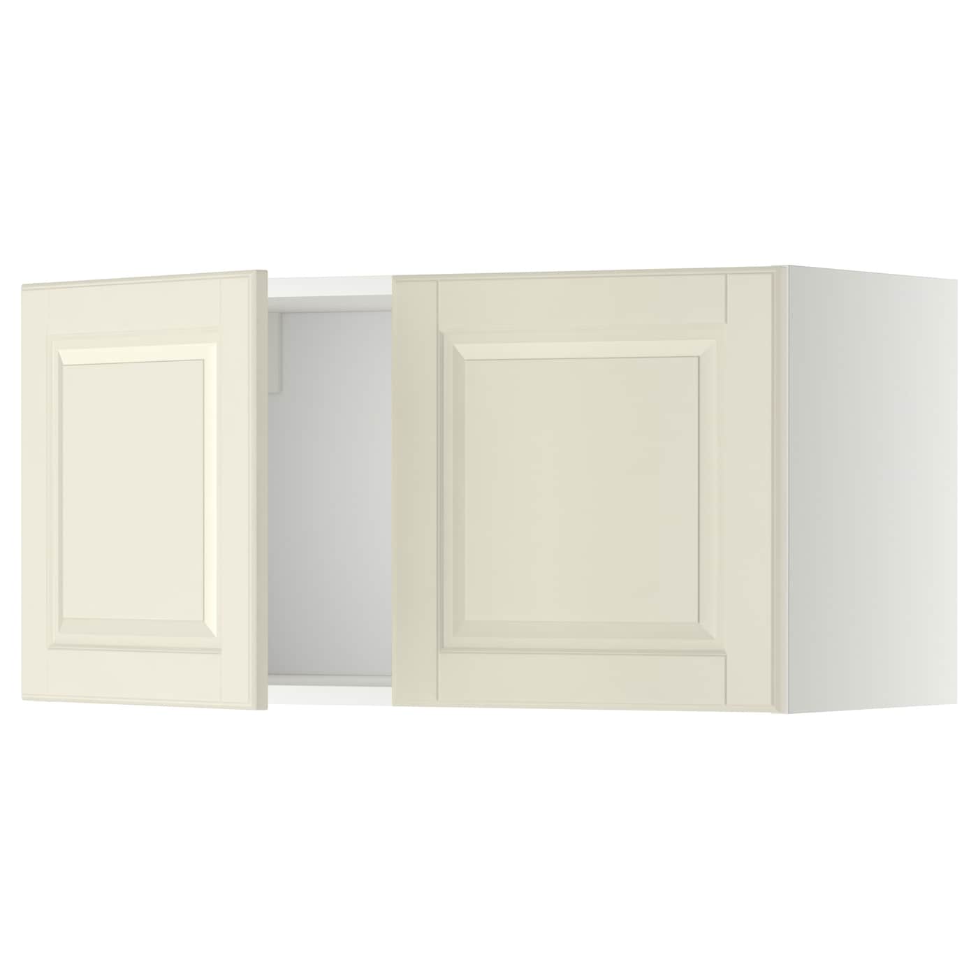 METOD - szafka śc/2 drzwi biały/bodbyn kremowy