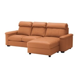 LIDHULT - 3-местный диван с козеткой, grann/bomstad золото-коричневый