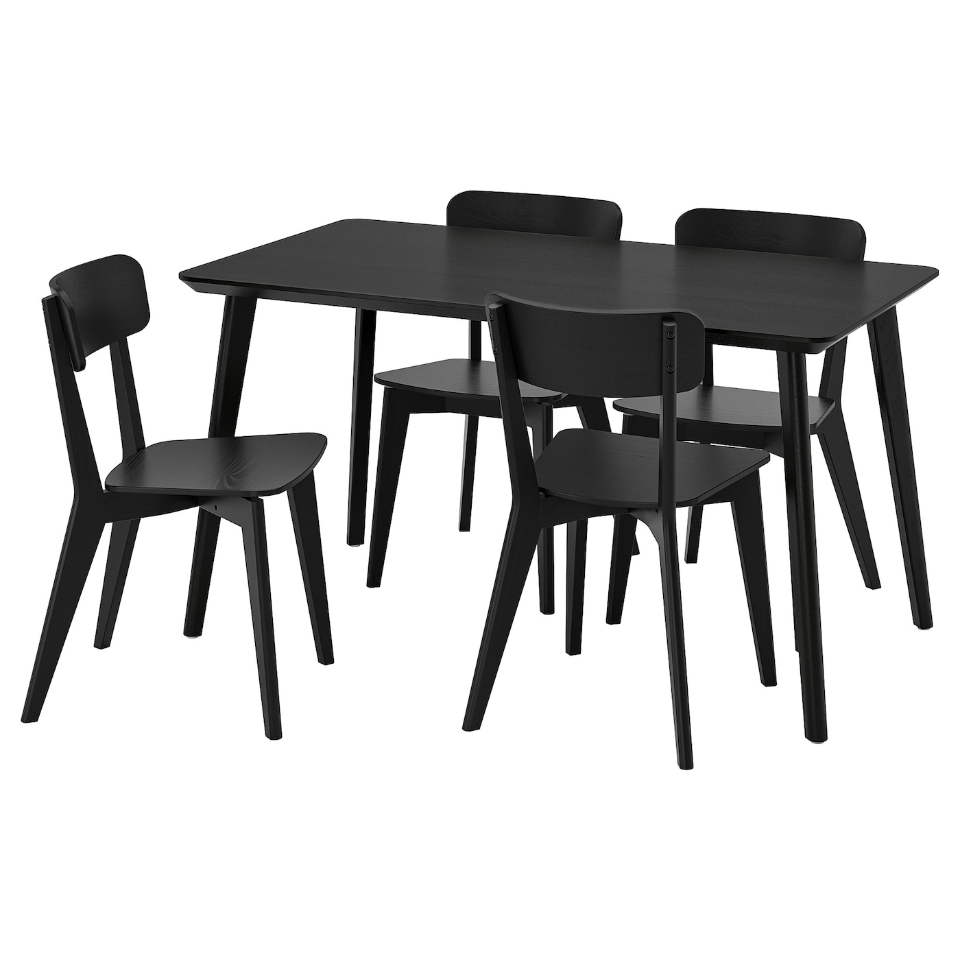 LISABO / LISABO - Стол и 4 стула (черный)