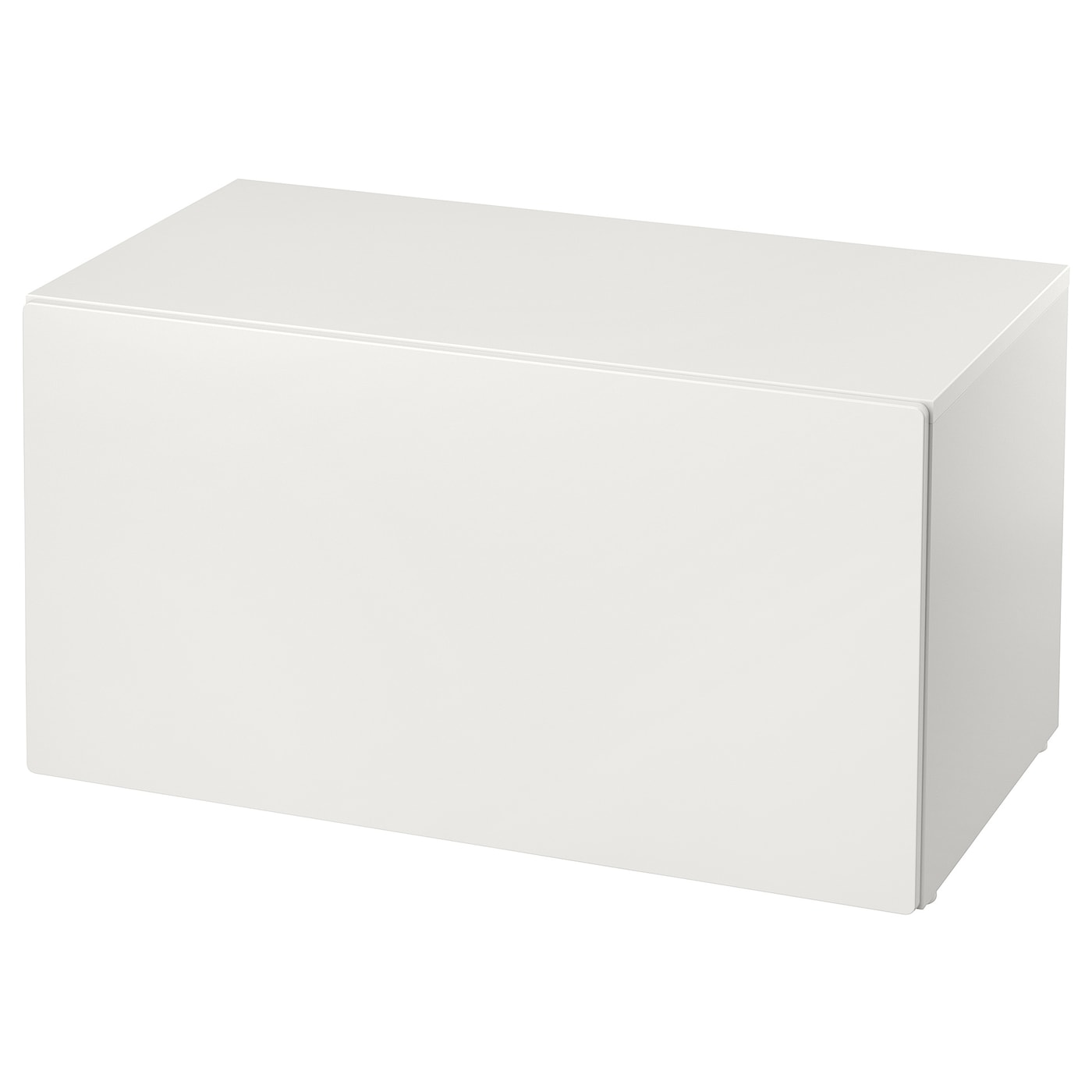 SMåSTAD - ławka z pojemnikiem na zabawki biały/biały