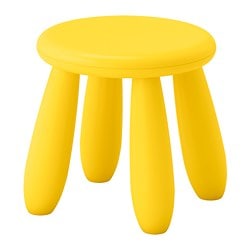 MAMMUT - stołek dziecięcy do wewnątrz/na zewnątrz/żółty