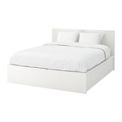 MALM - łóżko z pojemnikiem biały