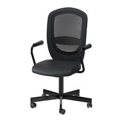 FLINTAN / NOMINELL - офисное кресло с подлокотниками черный