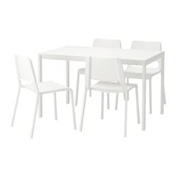 MELLTORP / TEODORES - Набор: стол и 4 стула (белый)