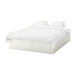 BRIMNES - rama łóżka z szufladami biały/luröy