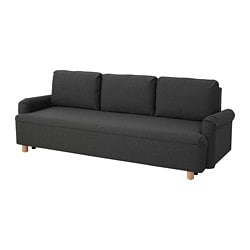 GRIMHULT - диван-кровать 3-местный, темно-серый