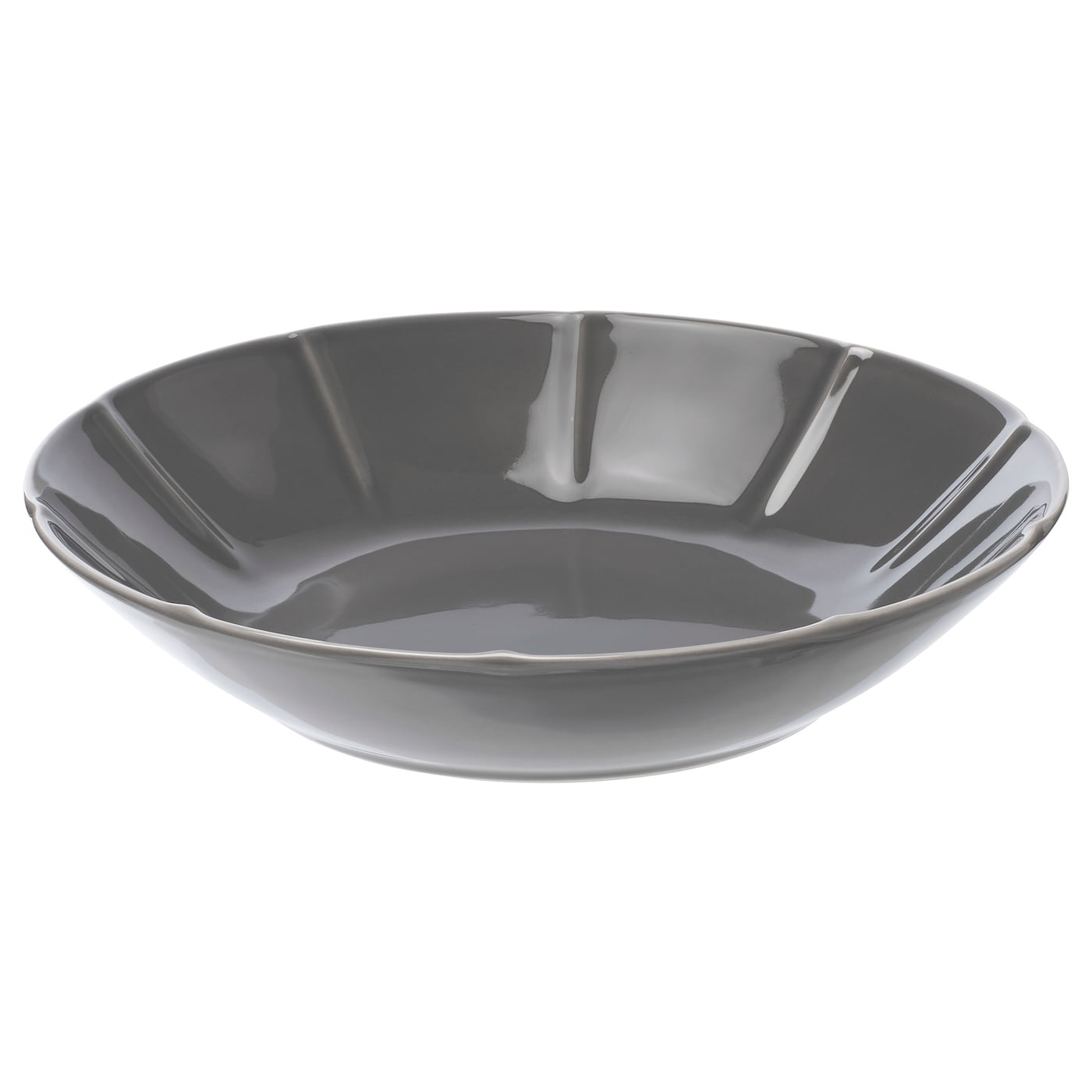 STRIMMIG - тарелка глубокая керамика серый