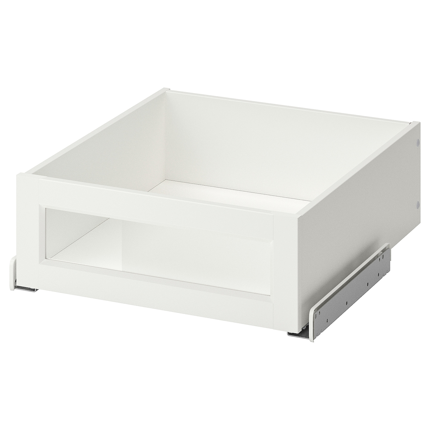 KOMPLEMENT - szuflada front ramiak ze szkłem biały