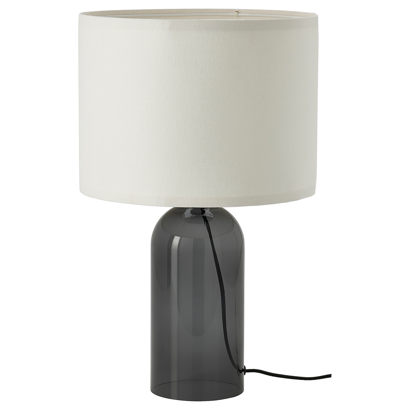 TONVIS - lampa stołowa przyciemniony szkło/biały