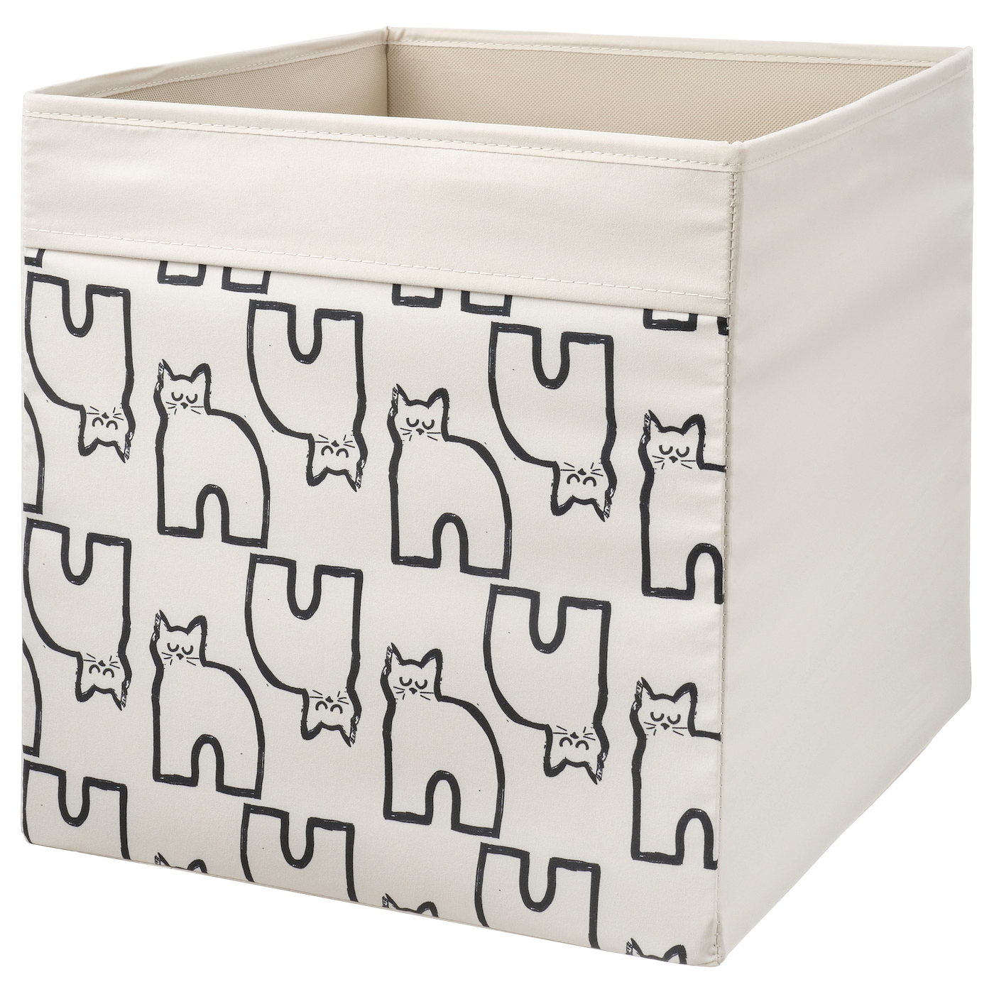 DRöNA - pudełko kot wzór/beżowy
