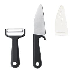 SMåBIT - nóż i obieraczka czarny/biały