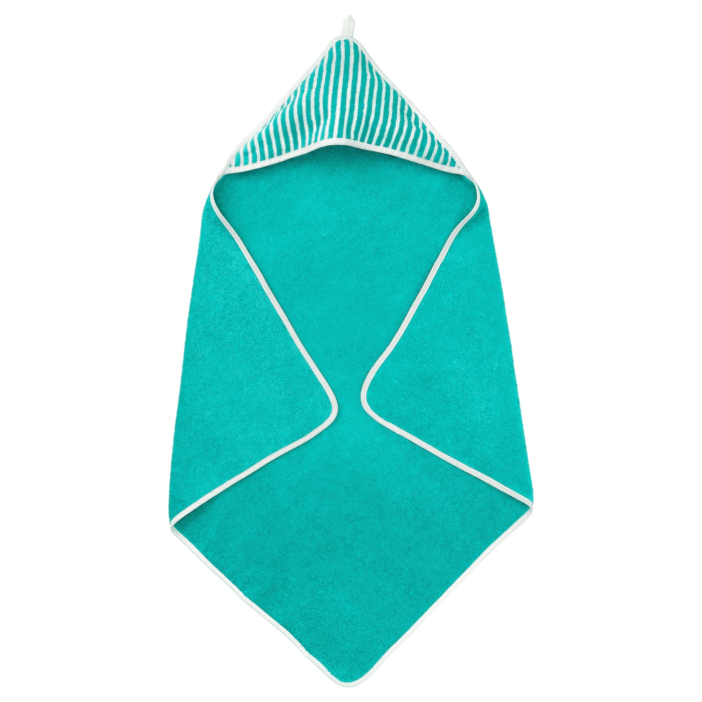 RöRANDE - ręcznik z kapturem w paski/zielony