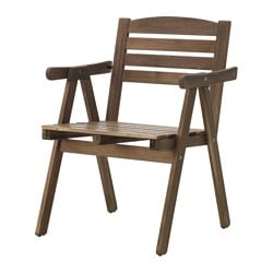 FALHOLMEN - krzesło z podłokietnikami, ogr. bejca jasnobrązowa