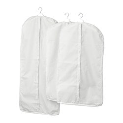 STUK - pokrowiec na ubrania, 3 szt. biały/szary