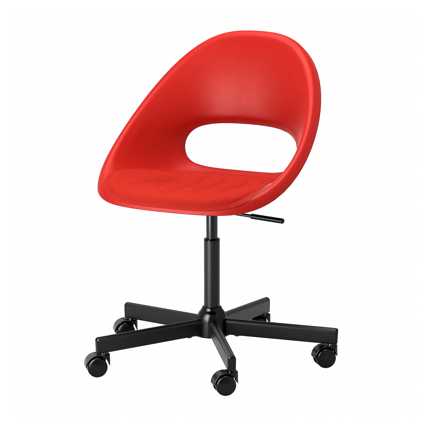 ELDBERGET / MALSKäR - krzesło obrotowe tapicerowane czerwony/czarny