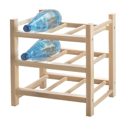 HUTTEN - stojak na 9 butelek wina lite drewno