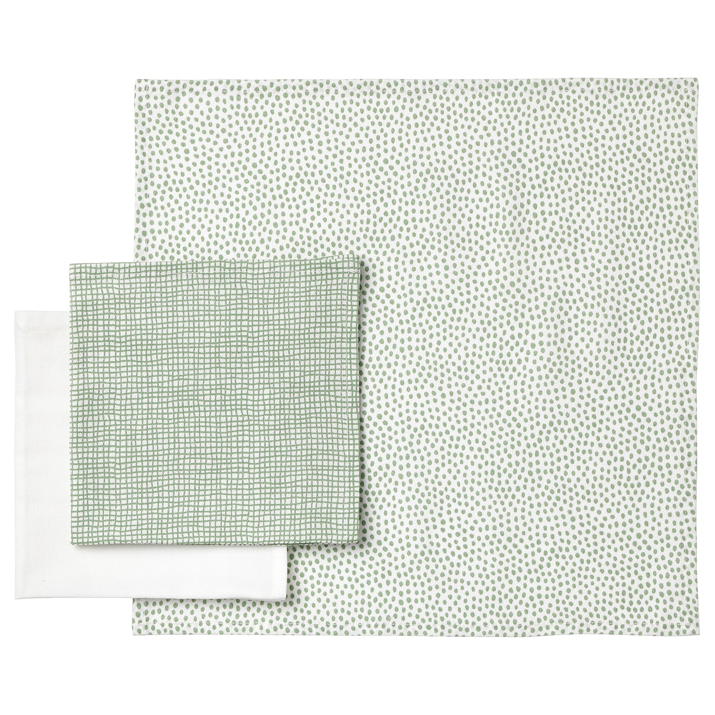 KLäMMIG - полотенце, зеленый, белый