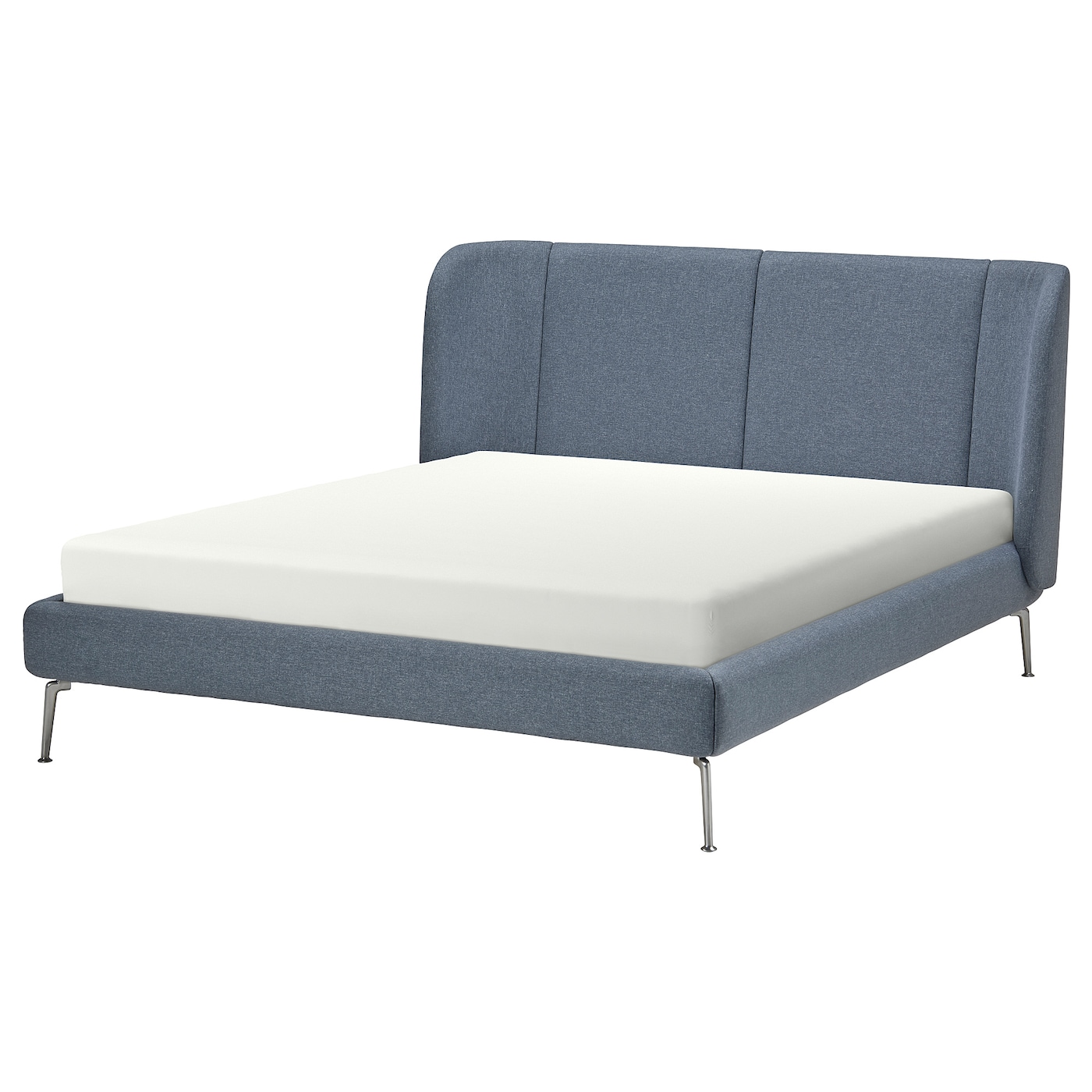 TUFJORD - tapicerowana rama łóżka gunnared niebieski