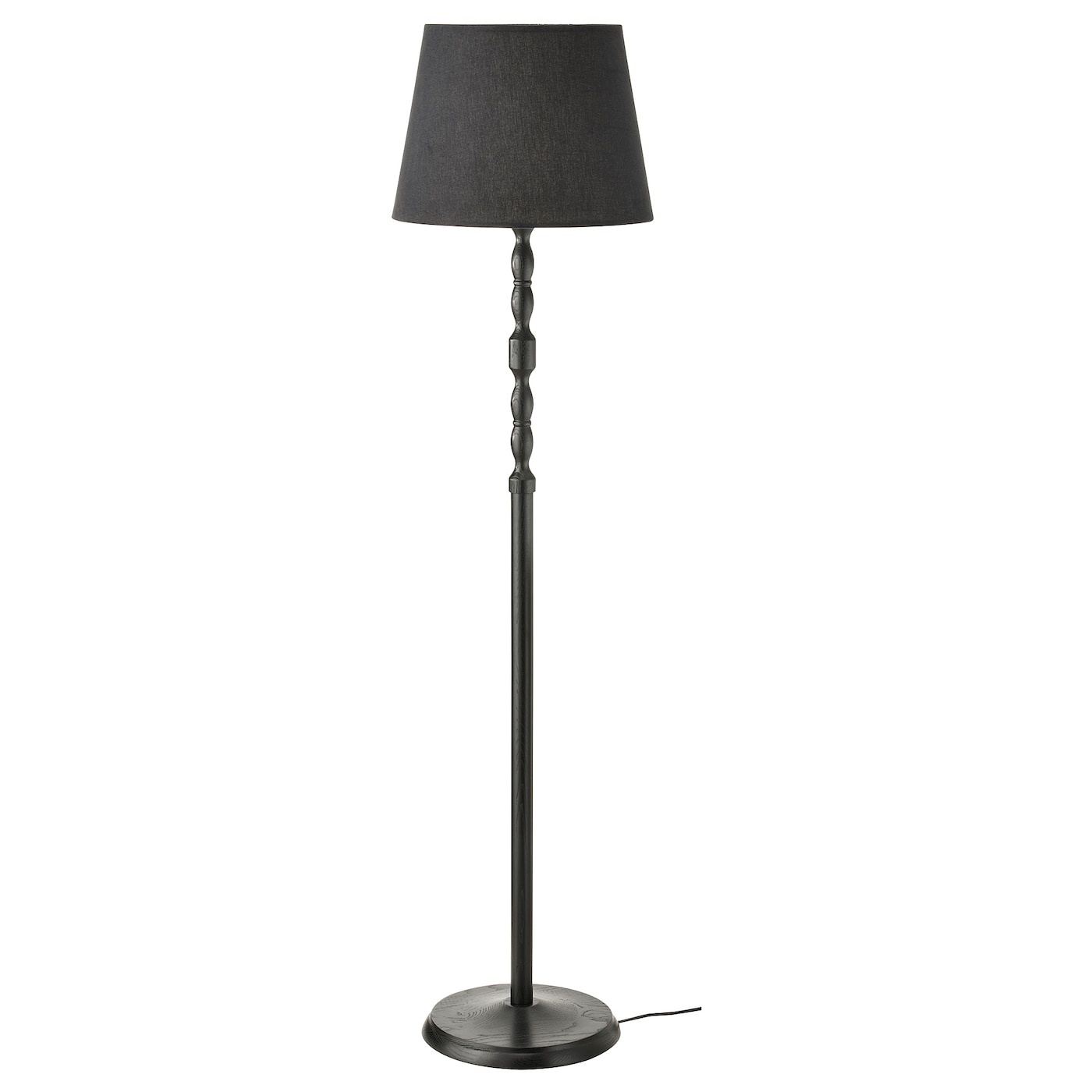 KINNAHULT - lampa podłogowa czarny jesion/czarny