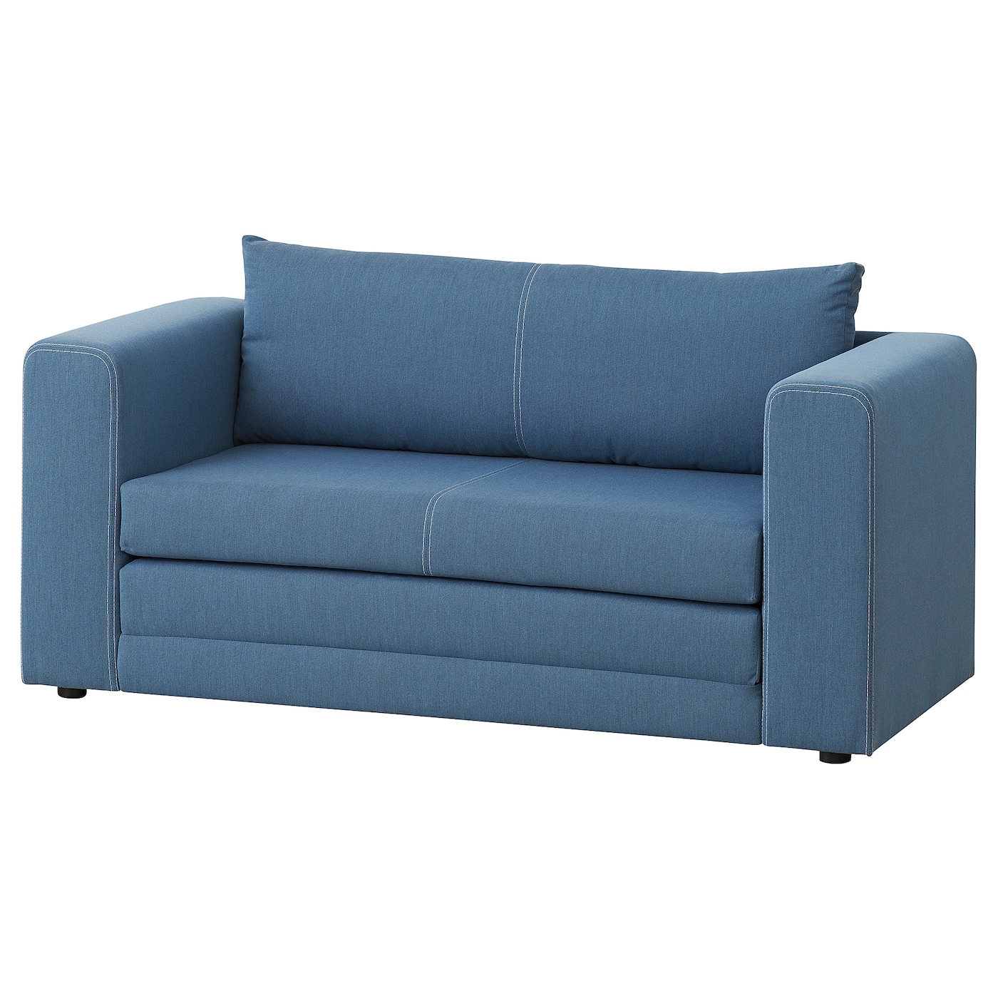 ASKEBY - sofa 2-osobowa rozkładana knisa średnioniebieski