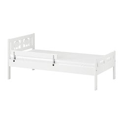 KRITTER - rama łóżka z barierką biały