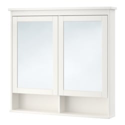 HEMNES - шкаф с зеркалом и дверью белый