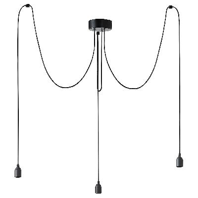 BENGTSBOL - lampa wisząca/3 lampki czarny