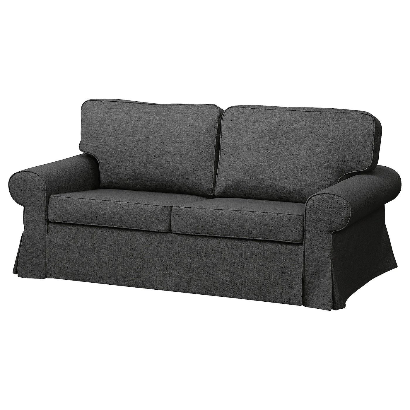EVERTSBERG - sofa 2-osobowa rozkładana z pojemnikiem ciemnoszary