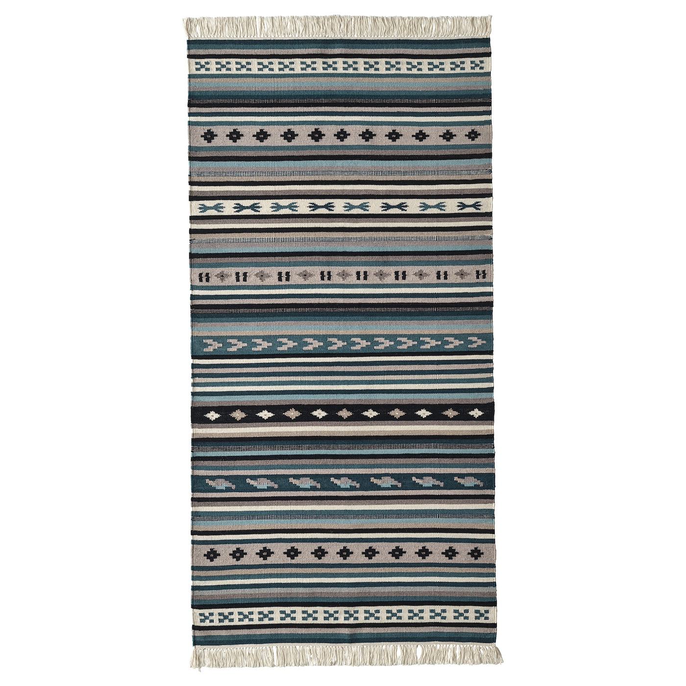 KATTRUP - dywan tkany na płasko wykonano ręcznie/niebieski
