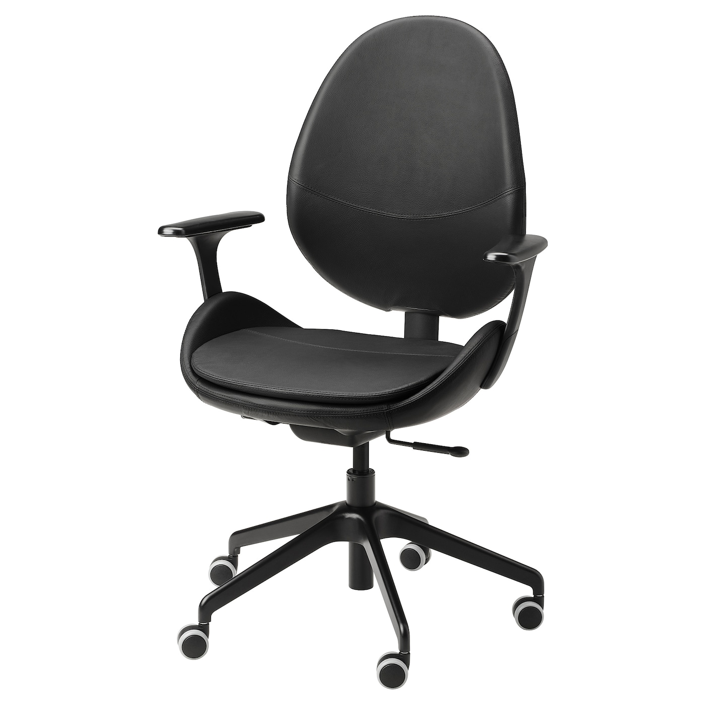 HATTEFJäLL - krzesło biurowe z podłokietnikami smidig czarny/czarny