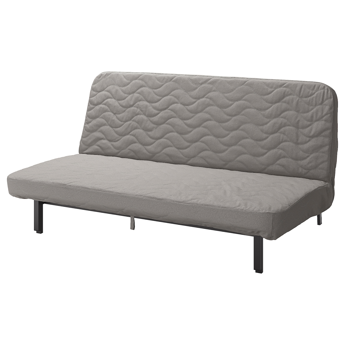 NYHAMN - rozkładana sofa 3-osobowa materac ze sprężynami kieszeniowymi/knisa szary/beż