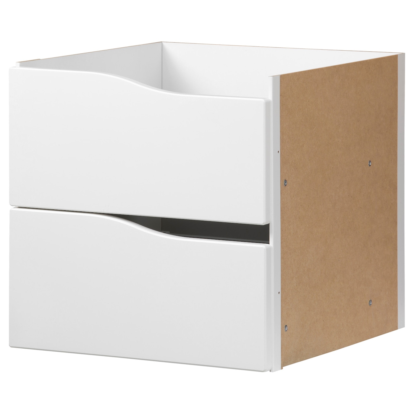 KALLAX - wkład z 2 szufladami fala/biały