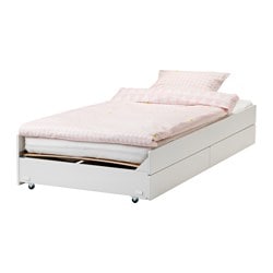 SLäKT - dodatkowe łóżko z pojemnikiem biały