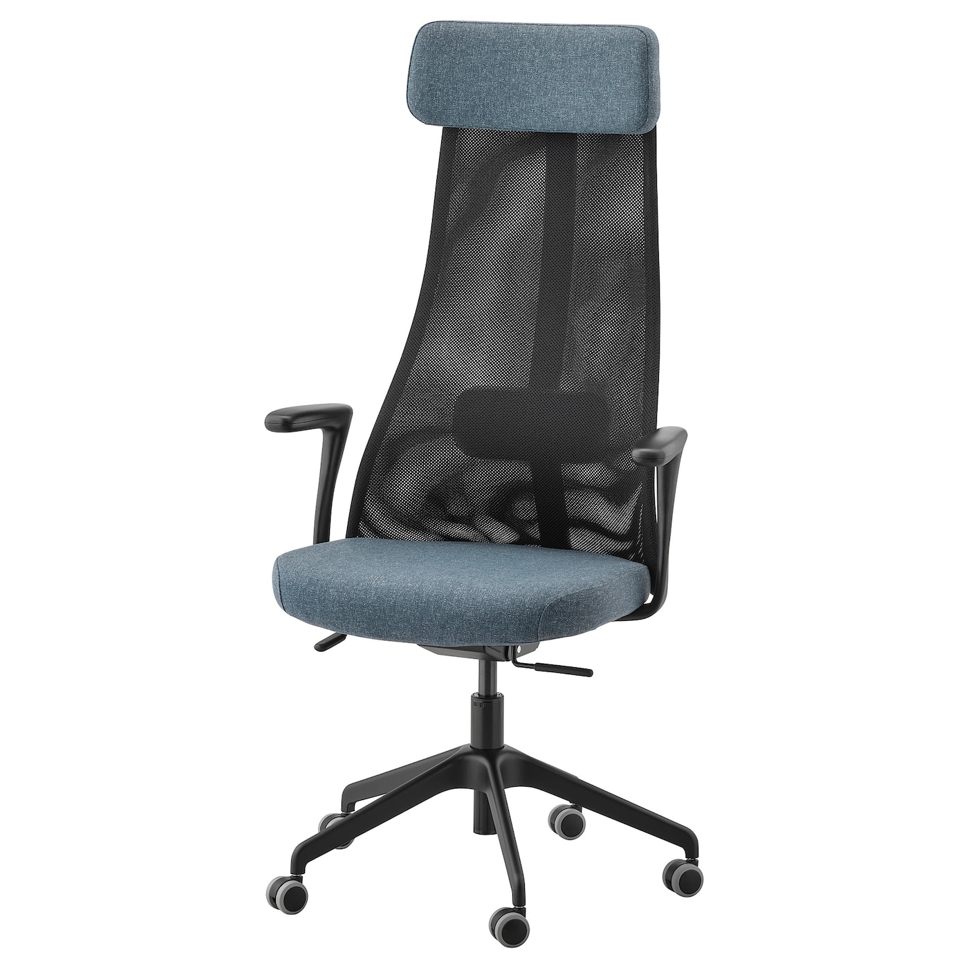 JäRVFJäLLET - krzesło biurowe z podłokietnikami gunnared niebieski/czarny